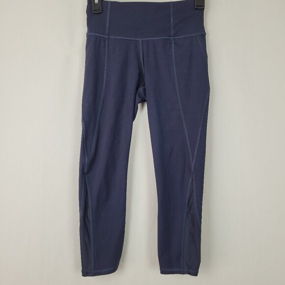 Athleta Lightning Capri/Crop Legging Navy Blue XS 487441 - Picture 2 of 11